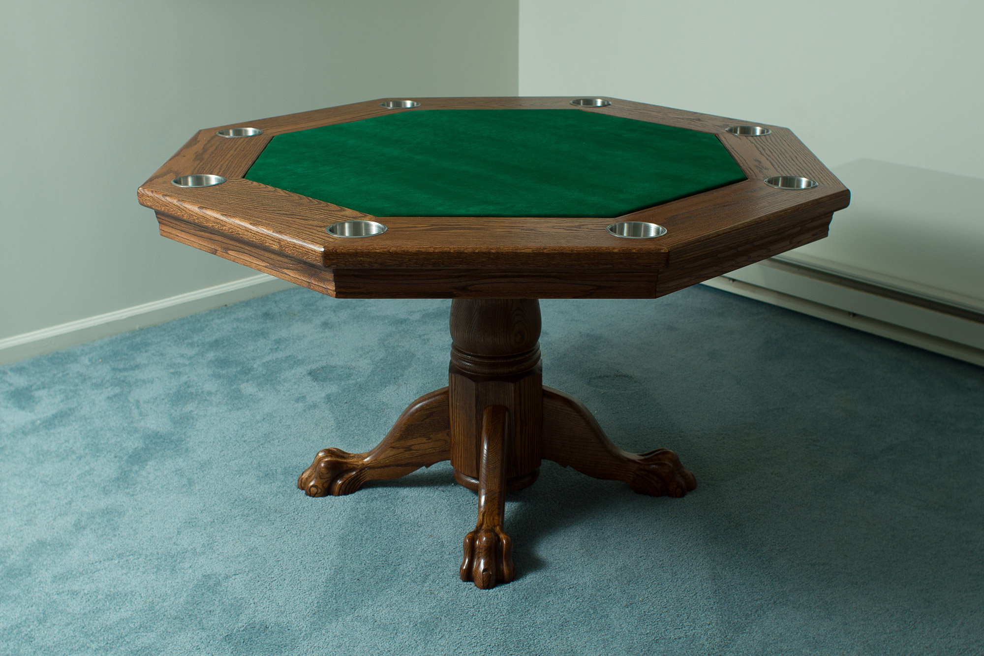 Solid Wood Octagon Poker Table